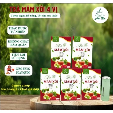 Trà Mâm Xôi Rừng Tự Nhiên 45 Túi - Lọc Thanh Mát, Giảm Viêm, Cải Râu, Chỉ 150k
