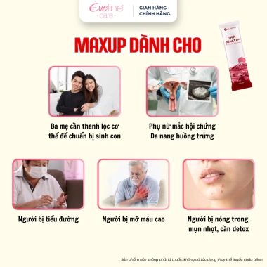 Trà MAXUP - Trà Thảo Dược Hỗ Trợ Thải Độ/cc Ga/nn, Mát Ga/nn, Trà Detox Thanh Lọc Cơ Thể | Hộp 30 Gói 3