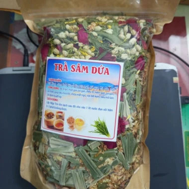 Trà Sâm Dứa Mát Gan Thanh Nhiệt - Giảm Căng Thẳng, Dễ Ngủ, 500g Túi Zip Giá Tốt 49k 2 Trà Sâm Dứa Mát Gan Thanh Nhiệt - Giảm Căng Thẳng, Dễ Ngủ, 500g Túi Zip Giá Tốt 49k 2