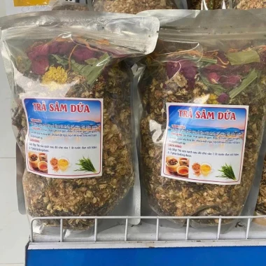 Trà Sâm Dứa Mát Gan Thanh Nhiệt - Giảm Căng Thẳng, Dễ Ngủ, 500g Túi Zip Giá Tốt 49k 4 Trà Sâm Dứa Mát Gan Thanh Nhiệt - Giảm Căng Thẳng, Dễ Ngủ, 500g Túi Zip Giá Tốt 49k 4