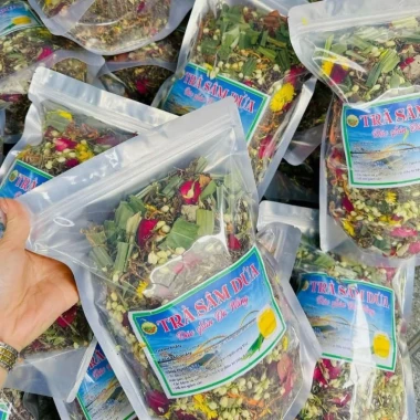 Trà Sâm Dứa Mát Gan Thanh Nhiệt - Giảm Căng Thẳng, Dễ Ngủ, 500g Túi Zip Giá Tốt 49k 8 Trà Sâm Dứa Mát Gan Thanh Nhiệt - Giảm Căng Thẳng, Dễ Ngủ, 500g Túi Zip Giá Tốt 49k 8