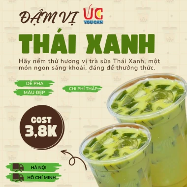 Trà Sữa UC Thái Xanh 500gr Đậm Vị, Thơm Ngon, Dễ Pha, Không Cần Ủ - Giá Ưu Đãi 77.600
