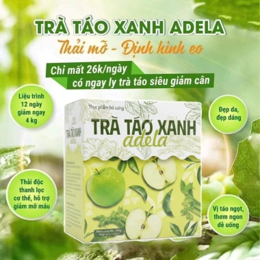 Trà Táo Xanh Kelly Detox Thảo Mộc Adela 2.025 - Hộp 12 gói giá ưu đãi 258.000 VND 6