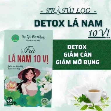 Trà thảo mộc Bảo khang Hộp 40 gói trà túi lọc, Lá Nam 10 vị ,kiểm soát cân nặng, thanh lọc cơ thể, đẹp da , giảm mở bụng Trà thảo mộc Bảo khang Hộp 40 gói trà túi lọc, Lá Nam 10 vị ,kiểm soát cân nặng, thanh lọc cơ thể, đẹp da , giảm mở bụng