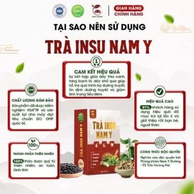 Trà thảo mộc INSU nam y tiến sĩ trần hoàng hải hỗ trợ ổn định đường huyết, giảm tiểu đêm