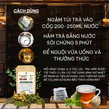 Trà Tiêu Gút Bội Lan Đường 50 Lọc - Hỗ Trợ Giảm Đau Nhức, Giá Ưu Đãi 176.000