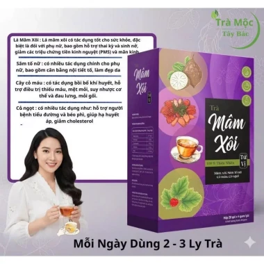 Trà Túi Lọc Lá Mâm Xôi ( Quà Tết Tặng 1 hộp, Tặng 1 Bình) Tứ Vị Dành Cho Nữ – Lá Mâm Xôi | Cỏ Máu | Sâm Tố Nữ | Cỏ Ngọt 4