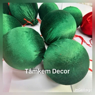 Trang Trí Noel - Quả Châu Nhung Đỏ Decor Sự Kiện GIÁM 17% Chỉ 20.900đ 15