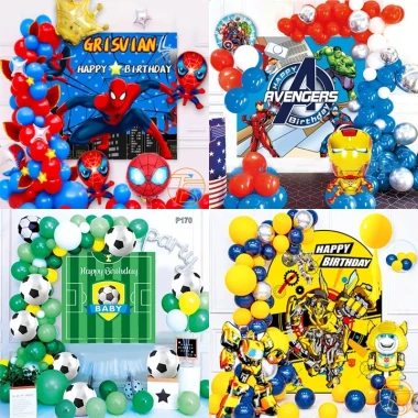 Trang Trí Sinh Nhật Người Nhện Siêu Nhân - Bộ Poster & Ống Bơm Tay Giá Cực Rẻ 151k 2