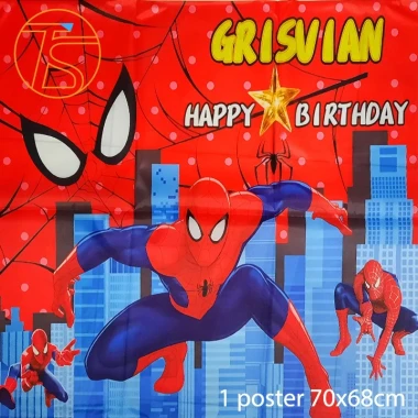 Trang Trí Sinh Nhật Người Nhện Siêu Nhân - Bộ Poster & Ống Bơm Tay Giá Cực Rẻ 151k 6