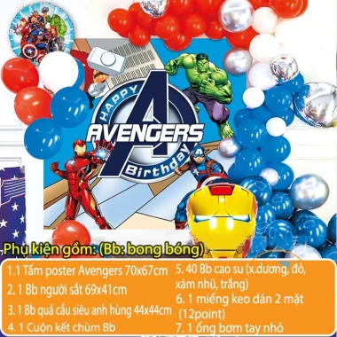 Trang Trí Sinh Nhật Người Nhện Siêu Nhân - Bộ Poster & Ống Bơm Tay Giá Cực Rẻ 151k 17