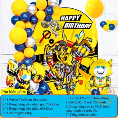 Trang Trí Sinh Nhật Người Nhện Siêu Nhân - Bộ Poster & Ống Bơm Tay Giá Cực Rẻ 151k 19