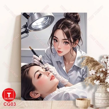Tranh Canvas Cô Gái Làm Nail Mi Spa Makeup Treo Tường Dễ Dàng Không Cần Khoan - Giảm Giá 70k 6 Tranh Canvas Cô Gái Làm Nail Mi Spa Makeup Treo Tường Dễ Dàng Không Cần Khoan - Giảm Giá 70k 6