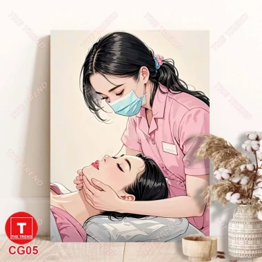 Tranh Canvas Cô Gái Làm Nail Mi Spa Makeup Treo Tường Dễ Dàng Không Cần Khoan - Giảm Giá 70k 8 Tranh Canvas Cô Gái Làm Nail Mi Spa Makeup Treo Tường Dễ Dàng Không Cần Khoan - Giảm Giá 70k 8