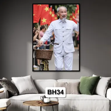 Tranh Gỗ Bác Hồ Giá Rẻ - Chủ Tịch Hồ Chí Minh Tráng Gương Composite Cân Đối 6 Tranh Gỗ Bác Hồ Giá Rẻ - Chủ Tịch Hồ Chí Minh Tráng Gương Composite Cân Đối 6
