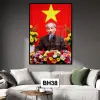 Tranh Gỗ Bác Hồ Giá Rẻ - Chủ Tịch Hồ Chí Minh Tráng Gương Composite Cân Đối 24