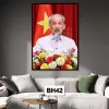 Tranh Gỗ Bác Hồ Giá Rẻ - Chủ Tịch Hồ Chí Minh Tráng Gương Composite Cân Đối 28