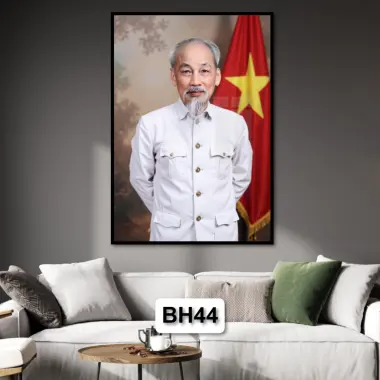 Tranh Gỗ Bác Hồ Giá Rẻ - Chủ Tịch Hồ Chí Minh Tráng Gương Composite Cân Đối 30 Tranh Gỗ Bác Hồ Giá Rẻ - Chủ Tịch Hồ Chí Minh Tráng Gương Composite Cân Đối 30