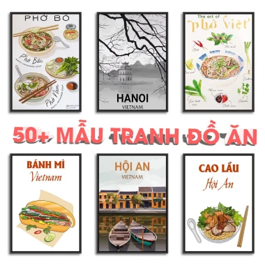 Tranh Món Ăn Việt Nam - Hà Nội, Sài Gòn, Miền Trung - Giá Cực Sốc 100100 VND 4 Tranh Món Ăn Việt Nam - Hà Nội, Sài Gòn, Miền Trung - Giá Cực Sốc 100100 VND 4