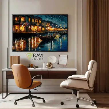 Tranh Phong Cảnh Việt Nam - Vịnh Hạ Long Canvas In Bền Màu Sắc Nét Treo Tường Phòng Khách 60x90cm 14