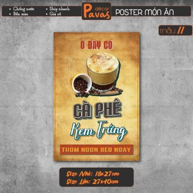 Tranh Poster Vintage Cà Phê Chống Nước DQ23 - Decal Trang Trí Quán Trà Sữa, Cửa Hàng Giá Tốt 19800đ 14