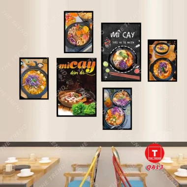 Tranh Quán Ăn - Nhà Hàng Dán Tường Giá Rẻ Chỉ 79k! Bộ 6 Tranh Ốc Beer Trà Sữa Mỳ Cay 17 Tranh Quán Ăn - Nhà Hàng Dán Tường Giá Rẻ Chỉ 79k! Bộ 6 Tranh Ốc Beer Trà Sữa Mỳ Cay 17