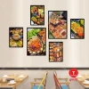 Tranh Quán Ăn - Nhà Hàng Dán Tường Giá Rẻ Chỉ 79k! Bộ 6 Tranh Ốc Beer Trà Sữa Mỳ Cay 20