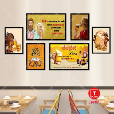 Tranh Quán Ăn - Nhà Hàng Dán Tường Giá Rẻ Chỉ 79k! Bộ 6 Tranh Ốc Beer Trà Sữa Mỳ Cay 23 Tranh Quán Ăn - Nhà Hàng Dán Tường Giá Rẻ Chỉ 79k! Bộ 6 Tranh Ốc Beer Trà Sữa Mỳ Cay 23