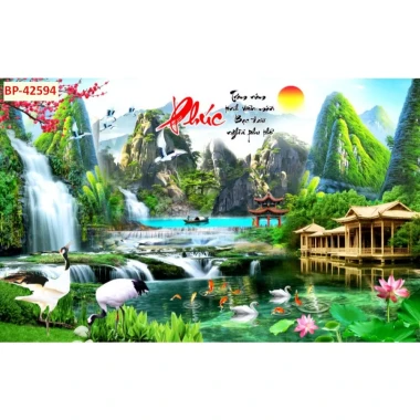 Tranh Sơn Thủy Hữu Tình 3D Lụa Dán Tường Giá Cực Sốc - Giảm Từ 89010 Xuống 69000 VND 9 Tranh Sơn Thủy Hữu Tình 3D Lụa Dán Tường Giá Cực Sốc - Giảm Từ 89010 Xuống 69000 VND 9