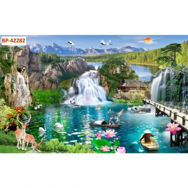 Tranh Sơn Thủy Hữu Tình 3D Lụa Dán Tường Giá Cực Sốc - Giảm Từ 89010 Xuống 69000 VND 14 Tranh Sơn Thủy Hữu Tình 3D Lụa Dán Tường Giá Cực Sốc - Giảm Từ 89010 Xuống 69000 VND 14