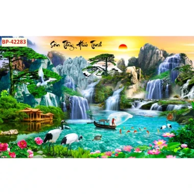 Tranh Sơn Thủy Hữu Tình 3D Lụa Dán Tường Giá Cực Sốc - Giảm Từ 89010 Xuống 69000 VND 15 Tranh Sơn Thủy Hữu Tình 3D Lụa Dán Tường Giá Cực Sốc - Giảm Từ 89010 Xuống 69000 VND 15