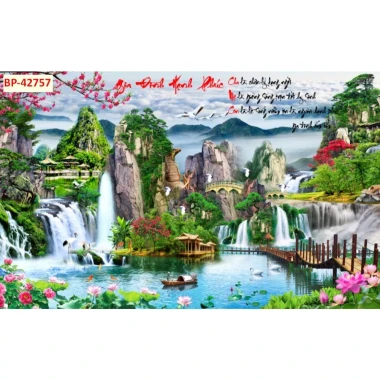 Tranh Sơn Thủy Hữu Tình 3D Lụa Dán Tường Giá Cực Sốc - Giảm Từ 89010 Xuống 69000 VND 20 Tranh Sơn Thủy Hữu Tình 3D Lụa Dán Tường Giá Cực Sốc - Giảm Từ 89010 Xuống 69000 VND 20