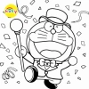 Tranh Tô Màu Doraemon Nobita - Bộ 20 Tờ Tranh Tô Màu Dành Cho Màu Sáp, Màu Chì - TRANH TÔ MÀU KOTY 2