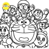 Tranh Tô Màu Doraemon Nobita - Bộ 20 Tờ Tranh Tô Màu Dành Cho Màu Sáp, Màu Chì - TRANH TÔ MÀU KOTY 5