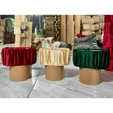 Trụ Quà Tết & Giỏ Quả Bọc Nhung Cao Cấp - Giảm 16% Chỉ 80k 2