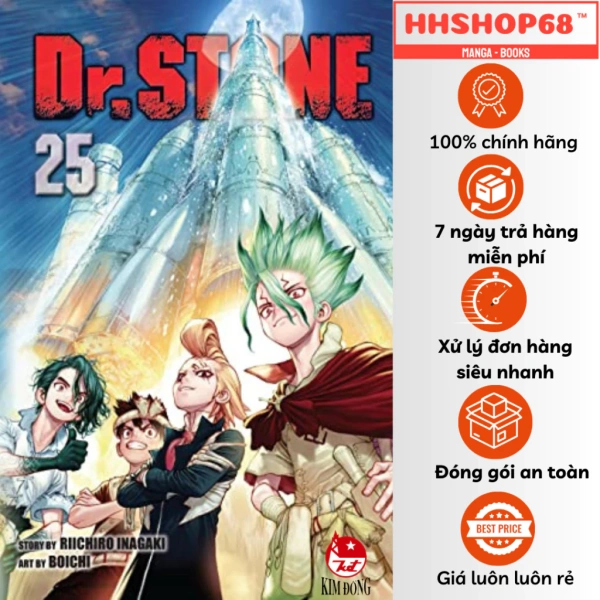 Tóm tắt nội dung 26 tập Truyện tranh Dr. Stone: Câu chuyện khoa học sinh tồn từ đầu đến cuối