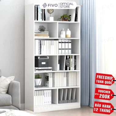Tủ Kệ Sách Gỗ FIVO FB70 Lắp Ráp Dễ Dàng Giá Rẻ Toàn Quốc 60x24x178cm Freeship 2 Tủ Kệ Sách Gỗ FIVO FB70 Lắp Ráp Dễ Dàng Giá Rẻ Toàn Quốc 60x24x178cm Freeship 2