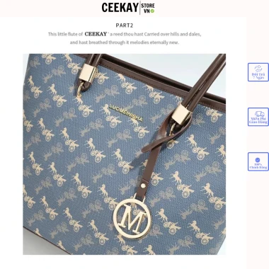 Túi Đeo Vai và Tote Ceekay Da Chống Nước Họa Tiết Ngựa - Phong Cách Sinh Viên - Giá 384.000 4