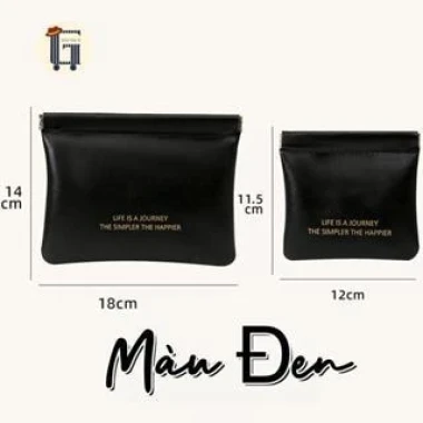 Túi di động tai nghe,có thể đựng tiền/ trang sức/ kính/ tai nghe/ củ sạc Chất liệu PU chống thấm nước 11