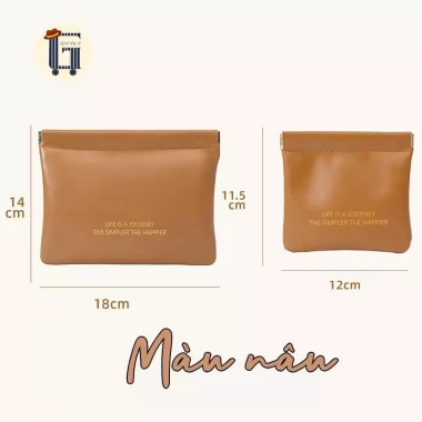 Túi di động tai nghe,có thể đựng tiền/ trang sức/ kính/ tai nghe/ củ sạc Chất liệu PU chống thấm nước 16