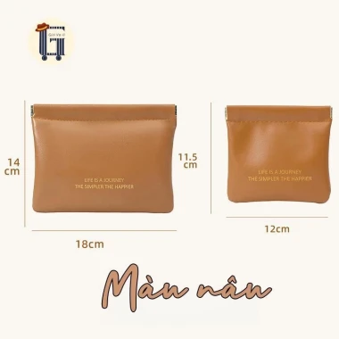 Túi di động tai nghe,có thể đựng tiền/ trang sức/ kính/ tai nghe/ củ sạc Chất liệu PU chống thấm nước 19