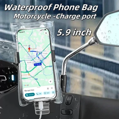 Túi Điện Thoại Chống Mưa Cho Rider - Giá Đỡ Xe Máy Trong Suốt Tiện Lợi 16200đ 2