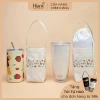 Túi đựng bình giữ nhiệt canvas mộc in hoa xuân Hiany AC33 - Tặng túi tự hào DH 99K 69,000