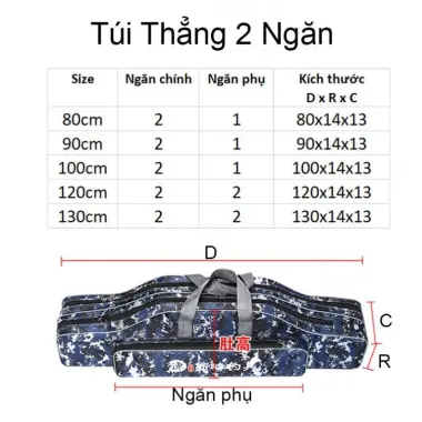 Túi Đựng Cần Câu Cá 2 Ngăn Dài 80-130cm Cao Cấp - Giảm 30% Rẻ & Tốt PK-9 8