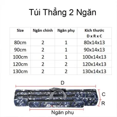 Túi Đựng Cần Câu Cá 2 Ngăn Dài 80-130cm Cao Cấp - Giảm 30% Rẻ & Tốt PK-9 9