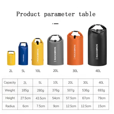 Túi đựng đồ bơi chống nước ROCKBROS 2L-40L giá rẻ chỉ 124k 6
