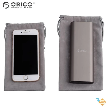 Túi Đựng Đồ Sạc USB ORICO SA1.810 Vải Nhung Dây Rút Xám - Chất Lượng Cao 40.000 4
