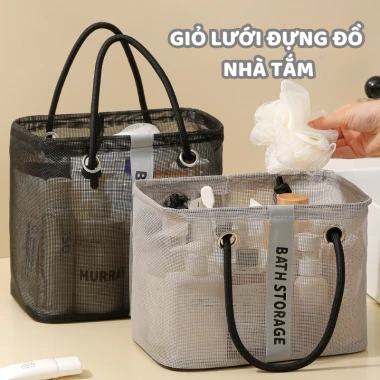 Túi Đựng Mỹ Phẩm Du Lịch Nhanh Khô - Giỏ Lưới Nhà Tắm Cá Nhân Tiện Lợi Giá Rẻ 53k 2