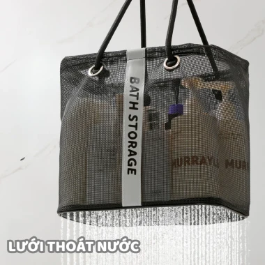 Túi Đựng Mỹ Phẩm Du Lịch Nhanh Khô - Giỏ Lưới Nhà Tắm Cá Nhân Tiện Lợi Giá Rẻ 53k 3