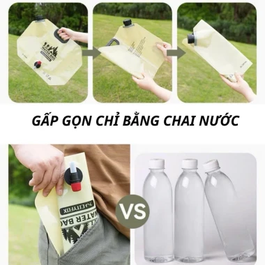 Túi Đựng Nước Gấp Gọn 8L - Du Lịch Dã Ngoại Ngoài Trời - Giá Chỉ 65.000Đ 4